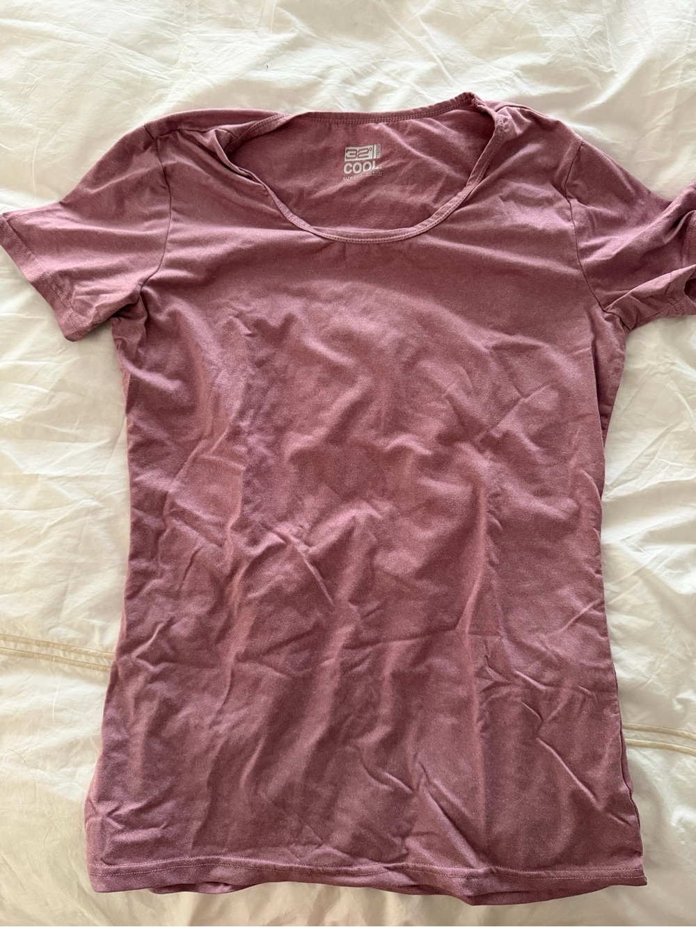 32 Degrees Women's Scoop Neck Tee in Dusty Mauve